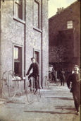 Early riders at headquarters of Bootle BC
